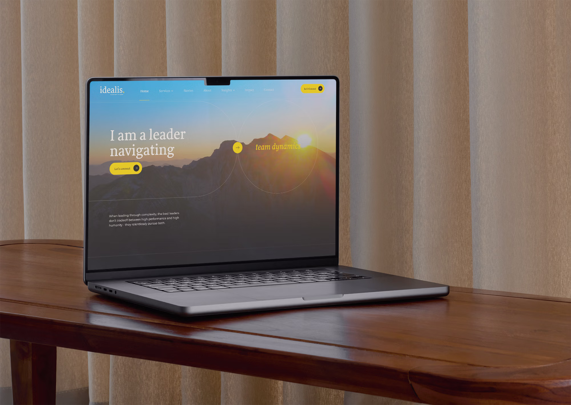 Idealis Advisory website redesign by Jesse Johnson - desktop view